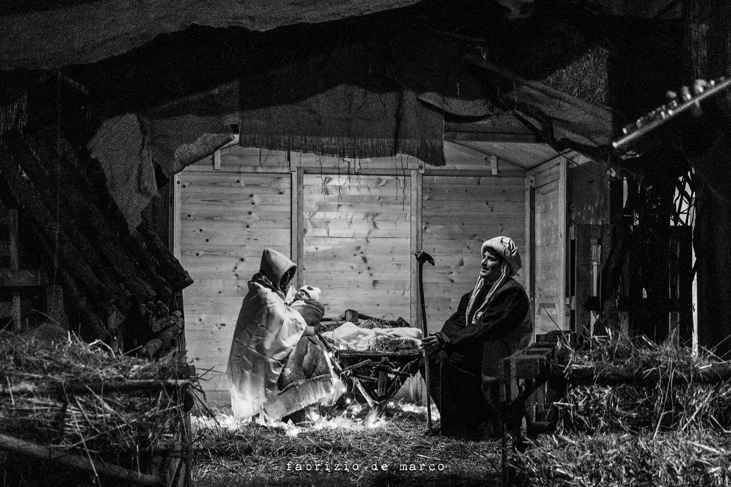 Scena della Natività al Presepe Vivente di Montaperto
